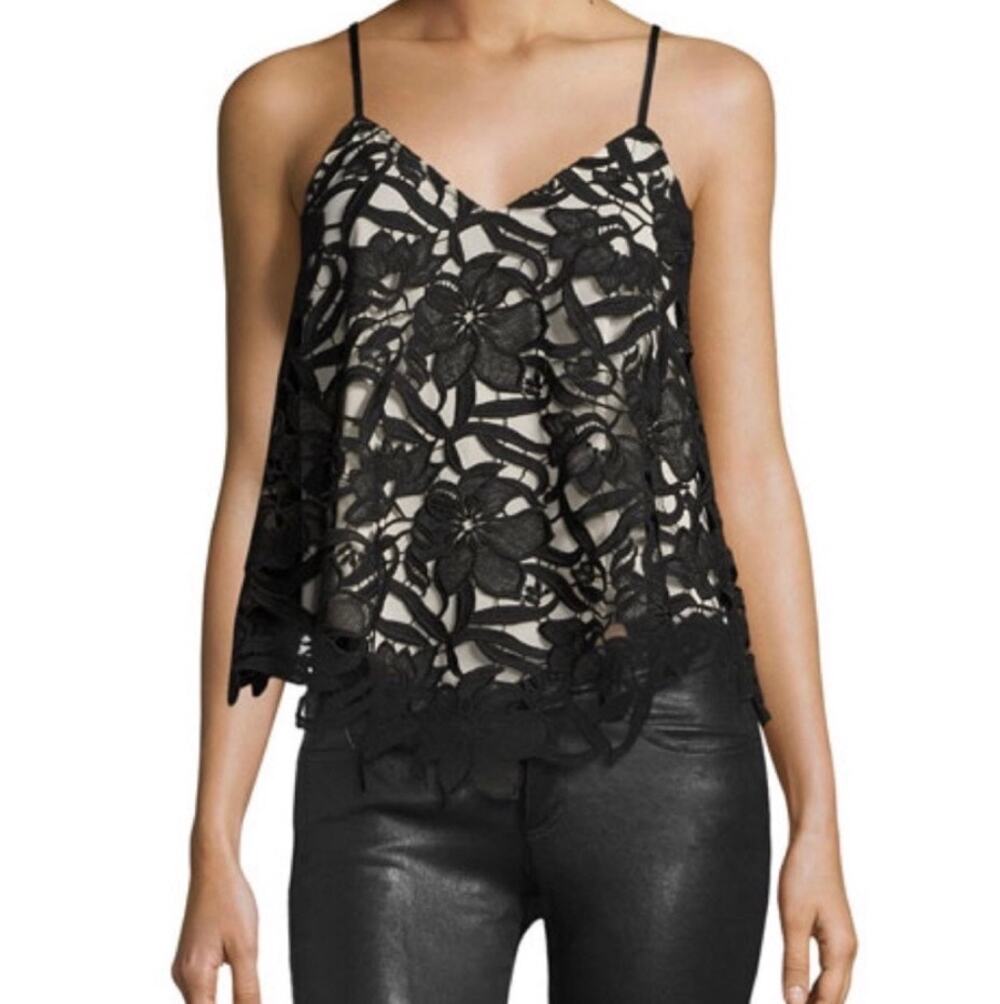 Alice + Olivia Emmeline Lace Tank Top